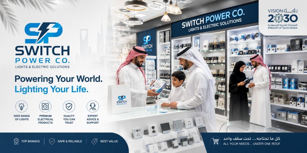 Switch Power Co lights and electrical solutions banner